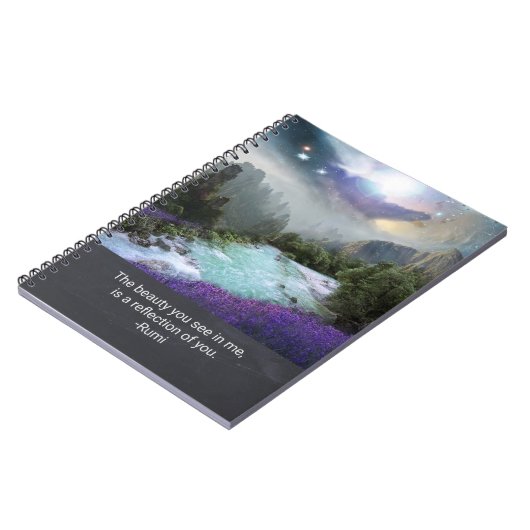 Rumiからのインスピレーション美しいの引用 ノートブック (左側)