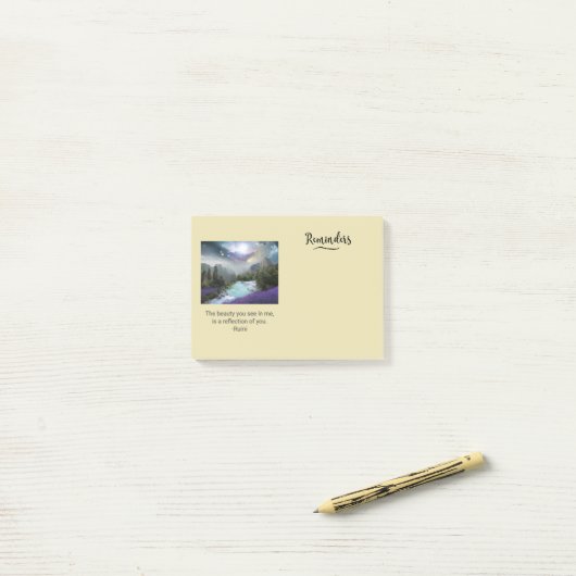 Rumiからのインスピレーション美しいの引用 ポストイット (デスク上)