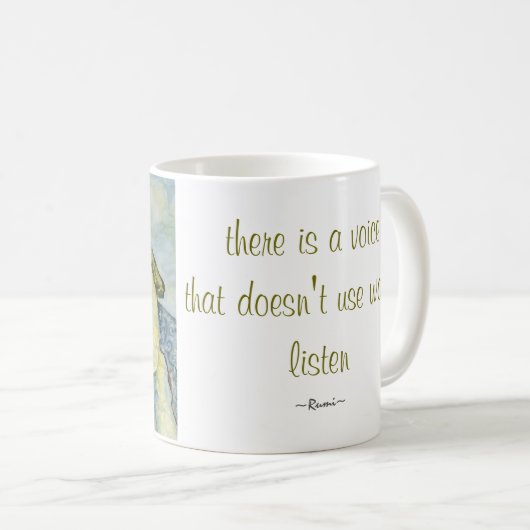 Rumiの引用文の仏の芸術のクラシックなコーヒー・マグ コーヒーマグカップ (正面右)