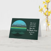 Rumiの引用文の挨拶状。 海の曼荼羅のデザイン カード (黄色い花)