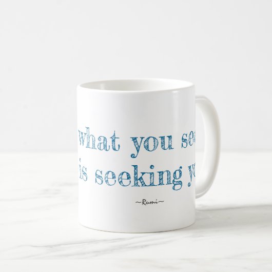 Rumiの禅の引用文の仏の芸術のコーヒー・マグ コーヒーマグカップ (正面右)