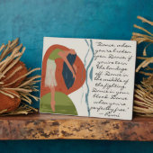 Rumiダンス引用文とダンサーテーブルトップ フォトプラーク (側面)