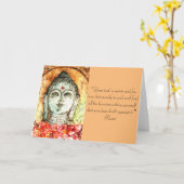 Rumi愛引用文の仏の芸術の挨拶状 カード (黄色い花)