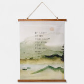 Rumi感動的引用文オンウォーターの風景 吊り下げ型タペストリー (正面)