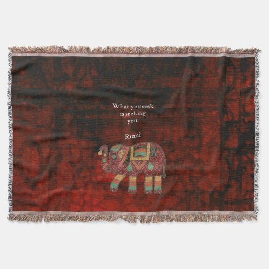 Rumi感動的 What You Seek引用文 スローブランケット (正面)