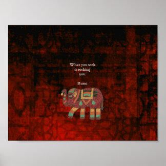Rumi感動的 What You Seek引用文 ポスター