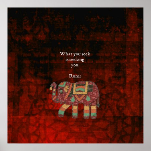 Rumi感動的 What You Seek引用文 ポスター (正面)