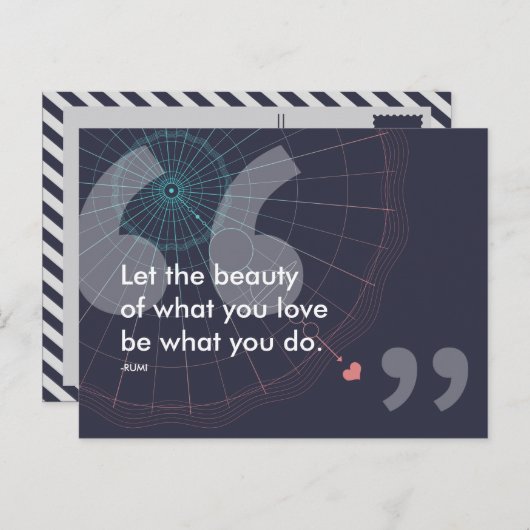 rumi成功引用文 ポストカード (正面/裏面)