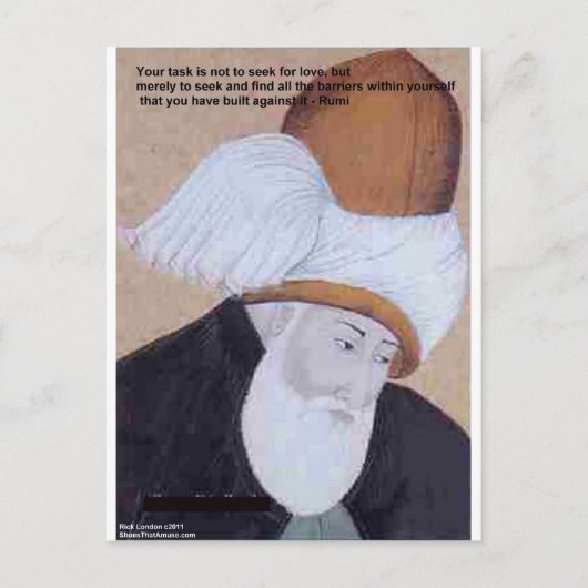 Rumi 「愛の障害」ギフトTeeカード引用文 ポストカード (正面)