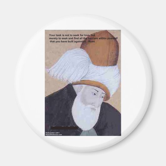 Rumi 「愛の障害」ギフトTeeカード引用文 マグネット (正面)