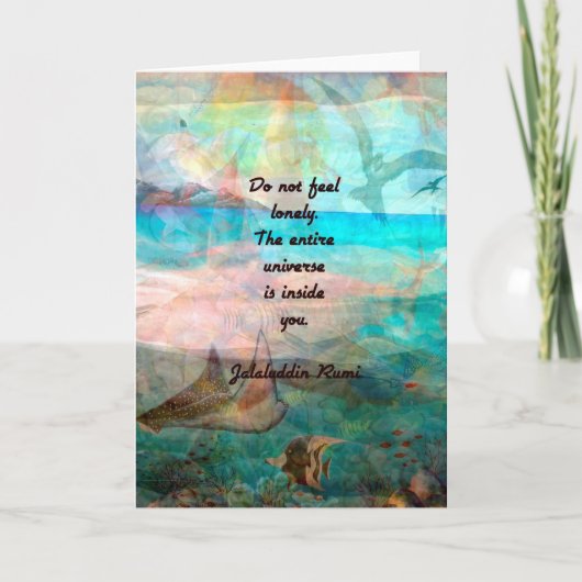 Rumi Inspiration引用文About the Universe カード (正面)
