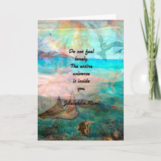 Rumi Inspiration引用文About the Universe カード