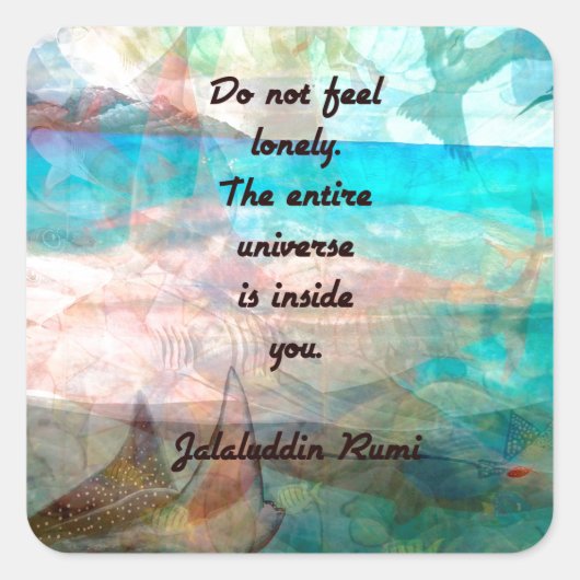Rumi Inspiration引用文About the Universe スクエアシール (正面)