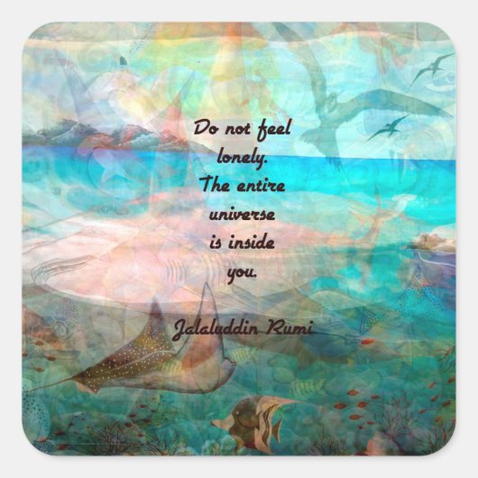 Rumi Inspiration引用文About the Universe スクエアシール (正面)