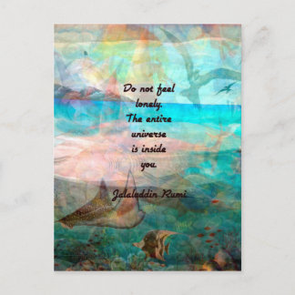 Rumi Inspiration引用文About the Universe ポストカード