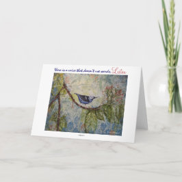 Rumi Inspiration Water Color Bird Art Greeting Car カード