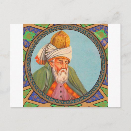 rumi portrait oil painting ポストカード (正面)