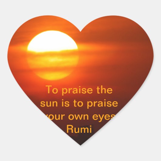 Rumi Praise the sun ハートシール (正面)