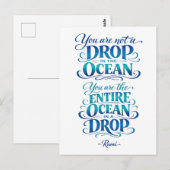 Rumi Quote: Not A Drop in the Ocean ポストカード (正面/裏面)