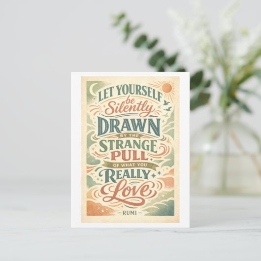 Rumi Quote: Strange Pull ポストカード (スタンド正面)