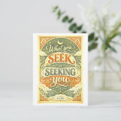 Rumi Quote: What You Seek Is Seeking You ポストカード (スタンド正面)