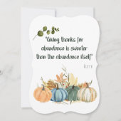 Rumi Thanksgiving引用文 – ハッピーサンクスギビング 招待状 (正面)