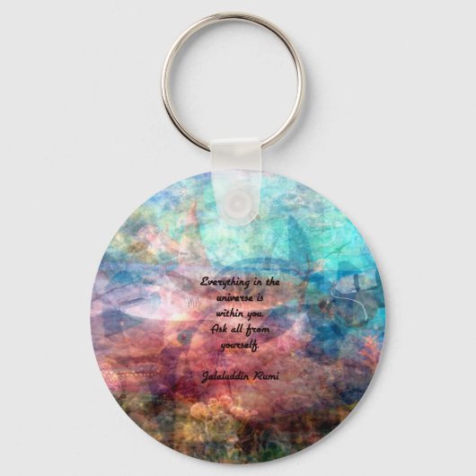 Rumi Uplifting引用文 – エネルギーと宇宙について キーホルダー (正面)