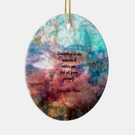 Rumi Uplifting引用文 – エネルギーと宇宙について セラミックオーナメント (右)