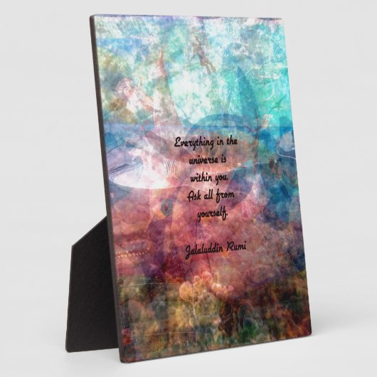 Rumi Uplifting引用文 – エネルギーと宇宙について フォトプラーク (側面)