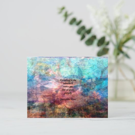 Rumi Uplifting引用文 – エネルギーと宇宙について ポストカード (スタンド正面)