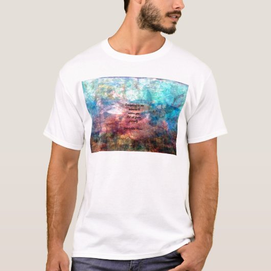 Rumi Uplifting引用文 – エネルギーと宇宙について Tシャツ (正面)