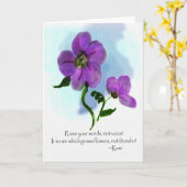 Rumi Water Color Greetingという単語を上げる カード (黄色い花)