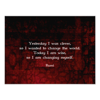 Rumi Wisdom引用文About Change & Cleverness フォトプリント