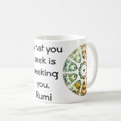 Rumi Wisdom Attractionの引用 コーヒーマグカップ (正面右)