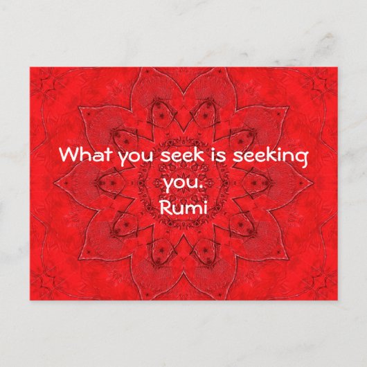 Rumi Wisdom Attractionの引用 ポストカード (正面)
