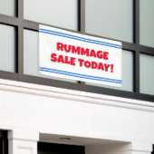Rummage Sale Todayバナー 横断幕 (ビルの外側)