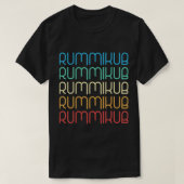 Rummikubの繰り返しヴィンテージTシャツ Tシャツ (デザイン正面)