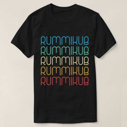 Rummikubの繰り返しヴィンテージTシャツ Tシャツ (デザイン正面)