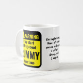 Rummy Funny Personalized Warning コーヒーマグカップ (正面左)
