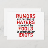 RUMORS（うわさ）- ポストカードの真実 / 哲学 ポストカード (正面/裏面)