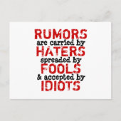 RUMORS(うわさ)- ポストカードの真実 / 哲学 ポストカード (正面)