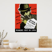 Rumors Cost Us Lives -- WW2 ポスター (キッチン)
