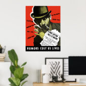 Rumors Cost Us Lives -- WW2 ポスター (ホームオフィス)