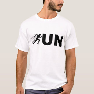 RUN タイポグラフィーランニングデザイン | ミニマリストランナー Tシャツ