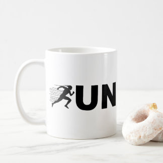 RUN タイポグラフィ ランニング デザイン | ミニマリスト ランナー コーヒーマグカップ