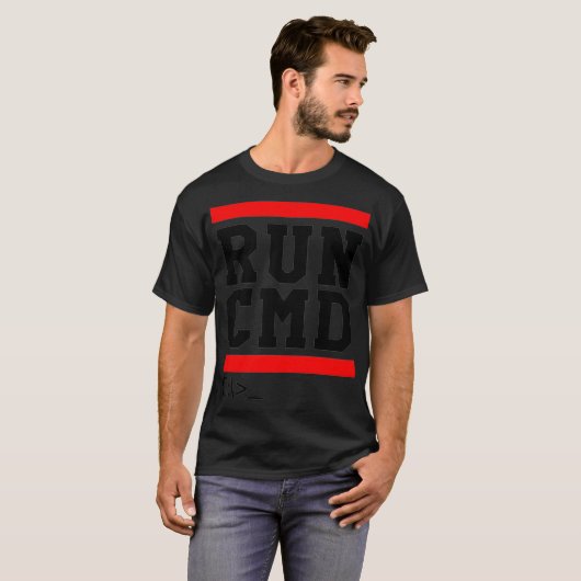 RUN CMD Console Command Prompt Sysadmin Premium Tシャツ (正面フル)