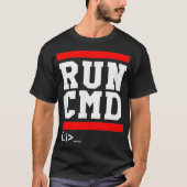 RUN CMD Console Command Prompt Sysadmin Tシャツ (正面)