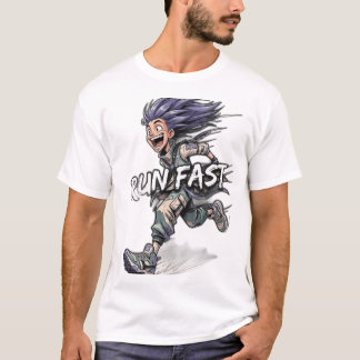 Run Fast Anime Runner Shirt Tシャツ