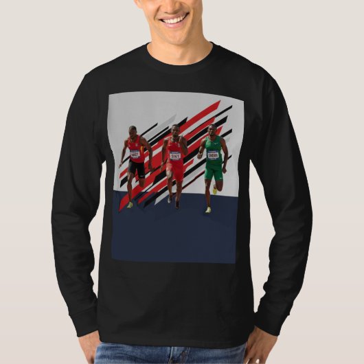 Run fast. Dream big. Finish strong Tシャツ (正面)