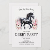 Run for the Roses Derby Party Invitation Elegant H 招待状 (正面/裏面)